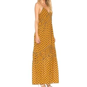 House of Harlow 1960 x Revolve Russo Maxi Dress Saffron Polka Dot Size S
